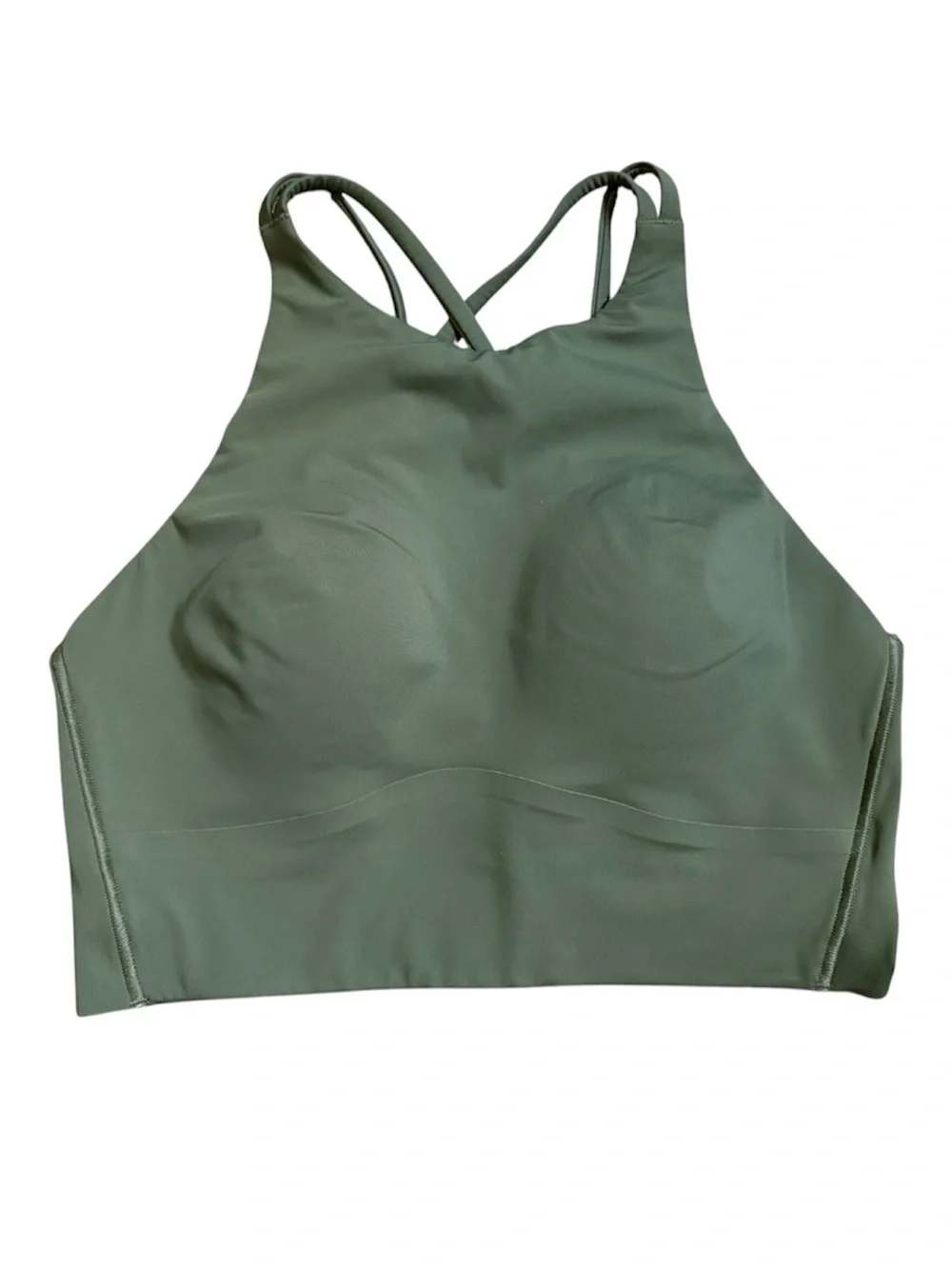 Lululemon Like a Cloud High-Neck Longline Bra medium olive size 4